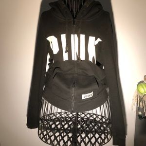 Pink zip up sweatshirt